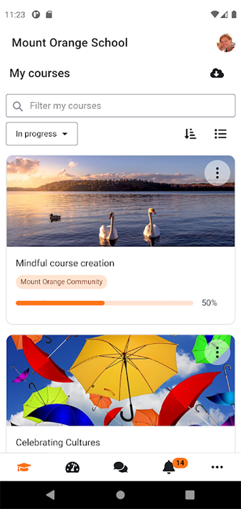 Moodle截图1